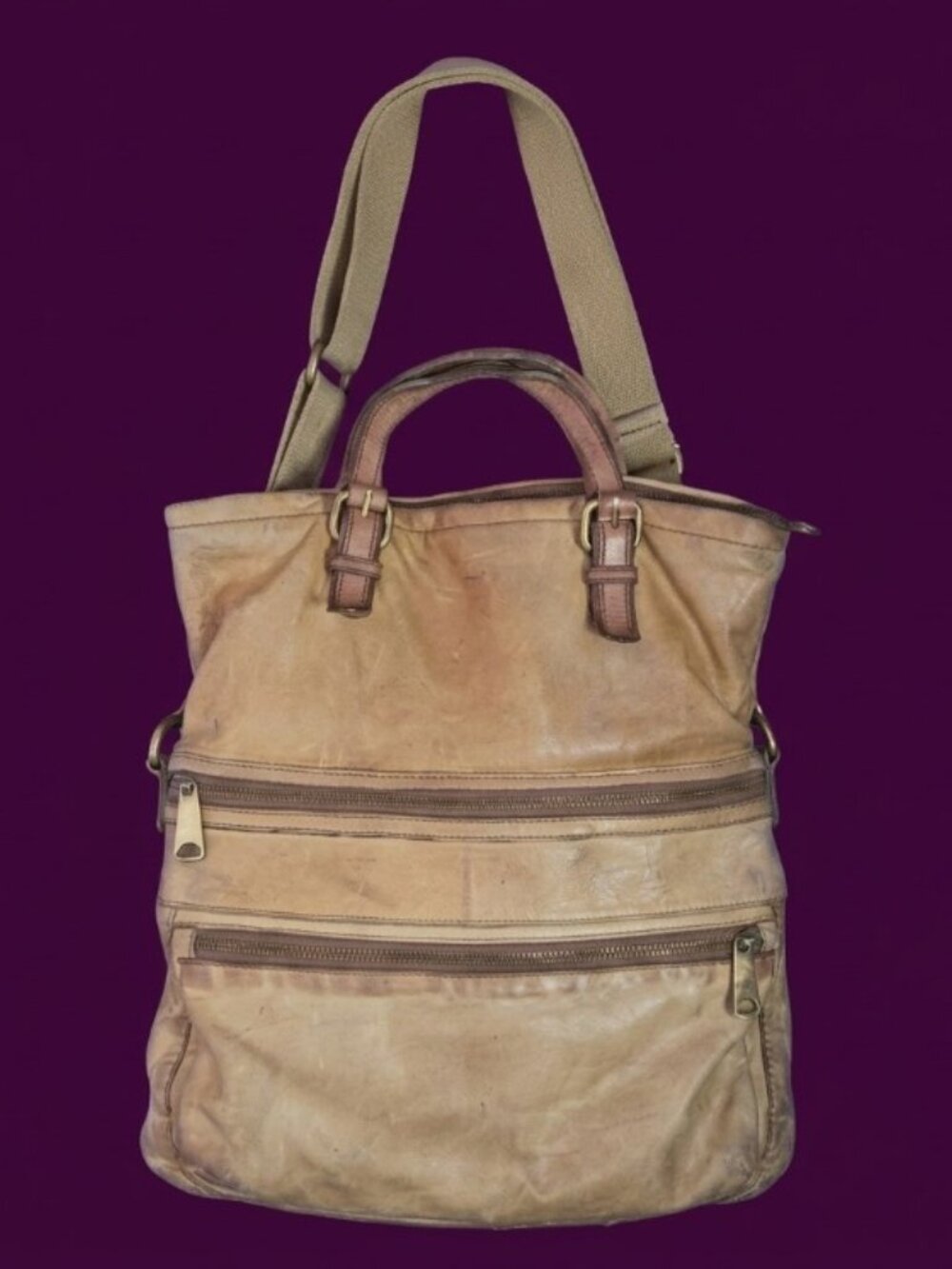 Fossil Explorer Fold Over Cross Body Shoulder Bag